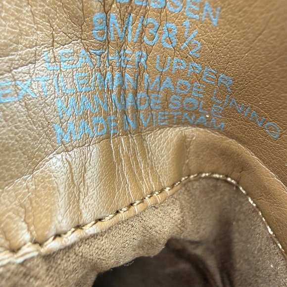 Vince Camino Leopard Lace-Up Leather Women’s 8 Boots  Lug Chunky Wedge Sole - Picture 9 of 9